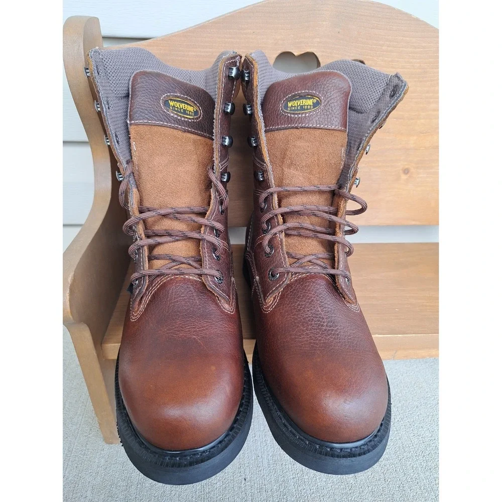 Wolverine Durashocks Men's Brown Leather Waterproof Insulated Work Boots 9.5 EW